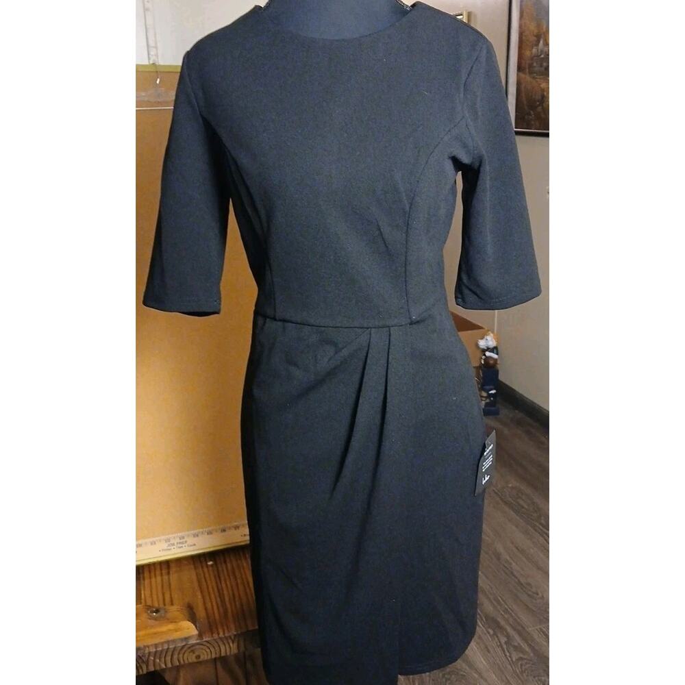Lulu's Little Black Dress Womens M Sheath Knee Length Short Sleeve Classic NWT